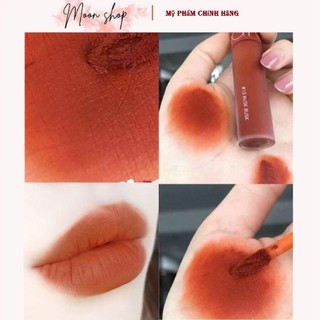 Son kem romand 15 - cam cháy, son kem lì romand zero velvet tint màu 15 rusk rusk: cam cháy