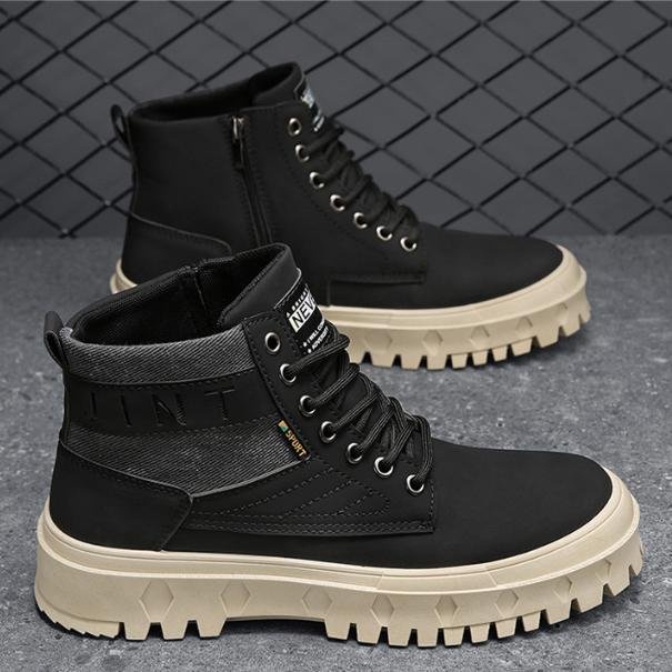 Giày Boot Nam - Combat Boots Thời Trang Đế Cao 2 Màu GN421