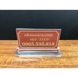 Combo 10 biển chức danh quân đội - bảng tên mica để bàn - mica nguyễn
