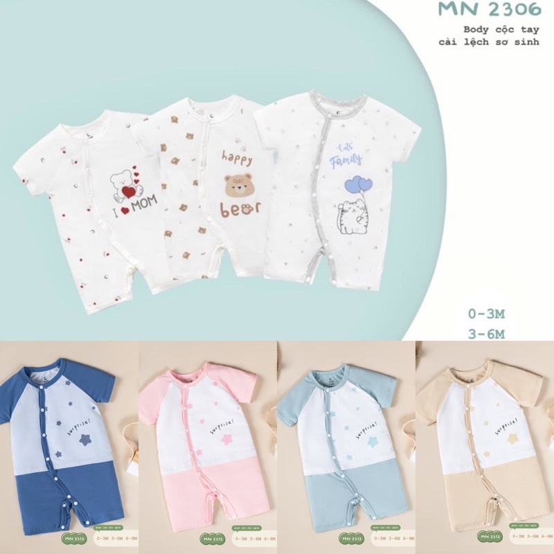 {Nhùn nhùn}Body cộc Moon co giãn size 0-3m đến 6-9m