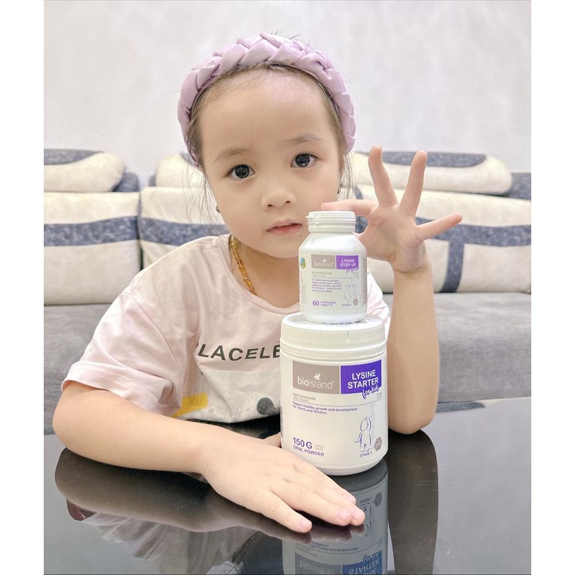 Lysine Bioisland bột và viên của Úc hỗ trợ tăng chiều cao cho bé