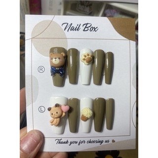 gấu nâu nailbox thiết kế