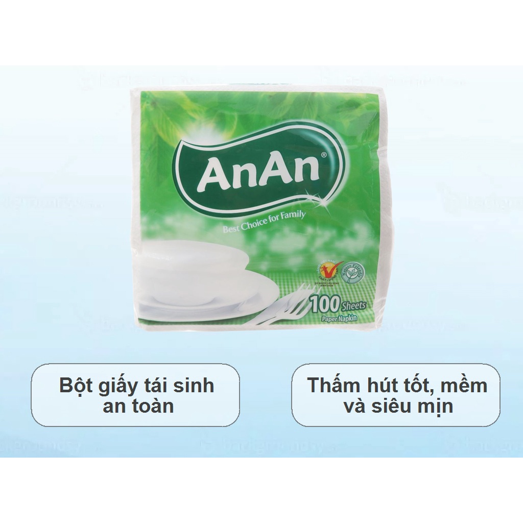 Khăn giấy vuông An An 100 tờ