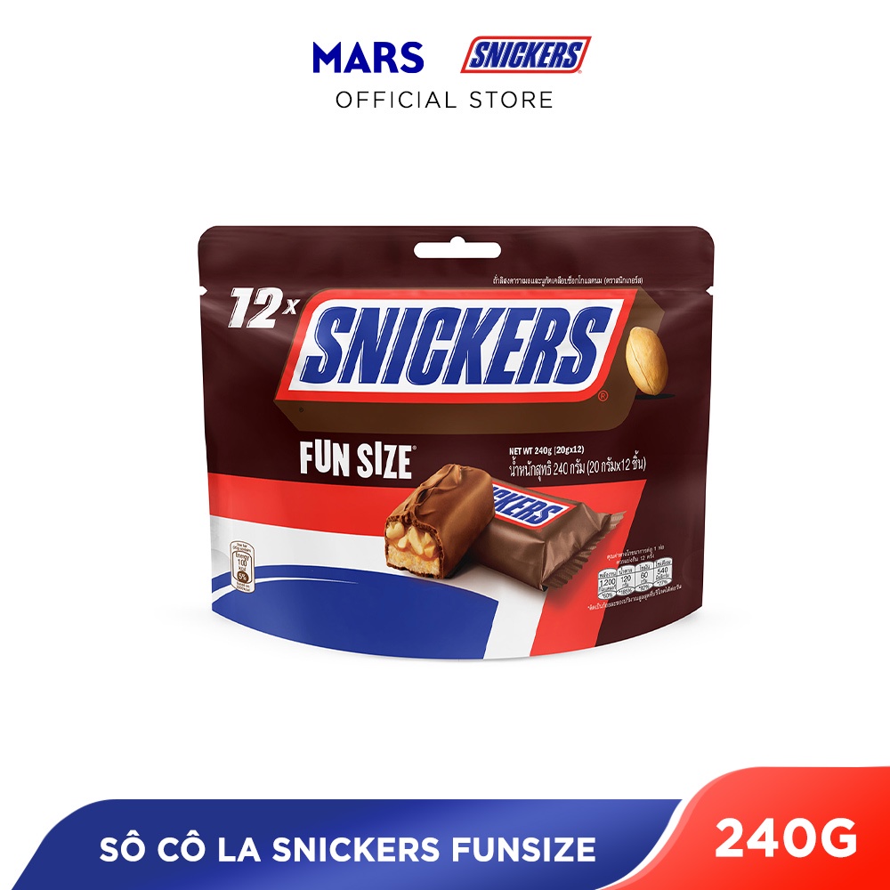 Kẹo Sô Cô La Snickers Funsize 240g