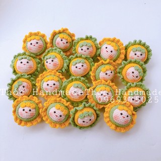 Móc khoá hoa mặt trời bằng len handmade xinh xắn