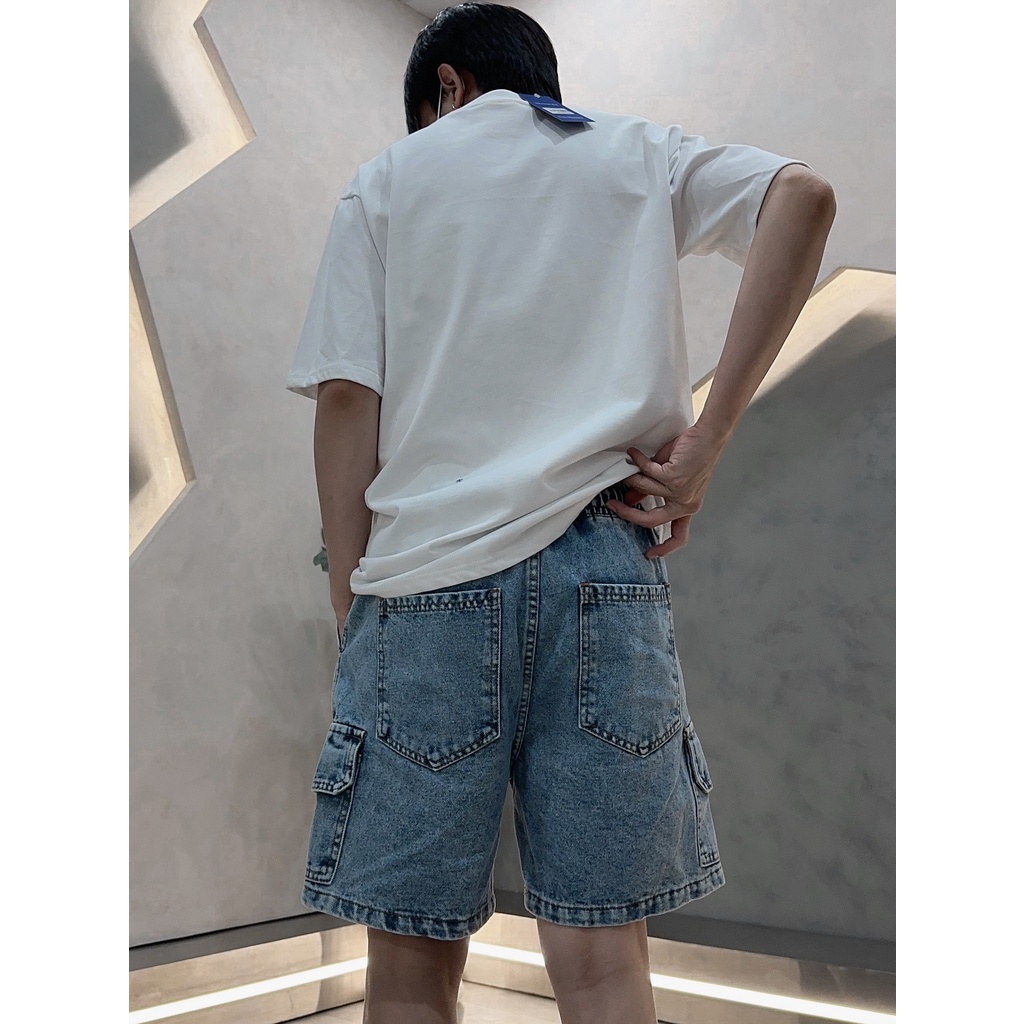 Quần Short Jean Túi Hộp Quần Jean Đùi Lưng Thun Thời Trang