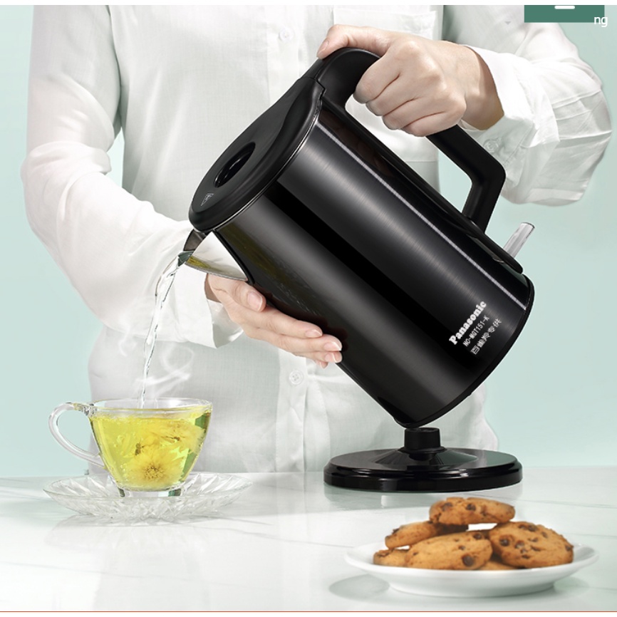 ẤM NƯỚC SIÊU TỐC PANASONIC NC-MGT151-K ,1.5 LÍT, 2 LỚP CHỐNG NÓNG, INOX 304, HÀNG NHẬP KHẨU CHÁNH HÃNG