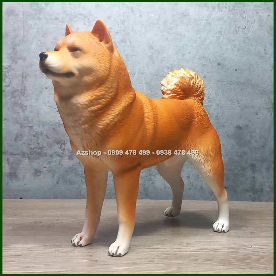 Mô Hình Chó Shiba Inu Size Lớn Dài 17cm
