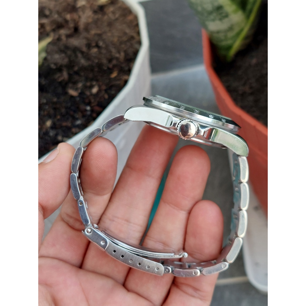 Đồng hồ nam Elgin 6 kim mặt đen chạy pin hàng Si