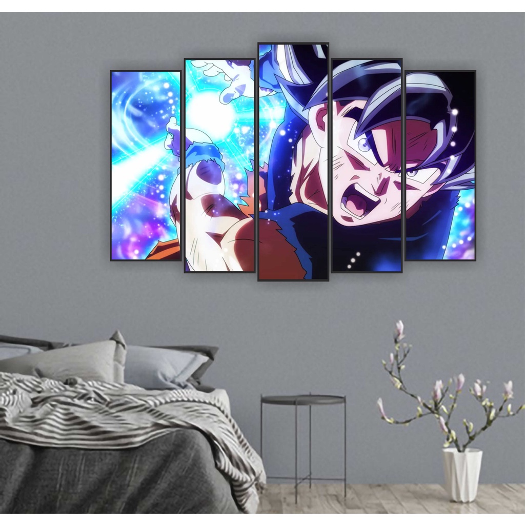 Bộ 5 Tranh Anime Treo Tường Hình Songoku Nhiều Kích Thước Decalquality.store