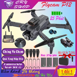 Quà tặng khủng Flycam P12, Play cam điều khiển từ xa chụp ảnh full HD cảm biến chống va chạm bay 25 phút