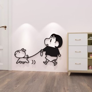 Phim hoạt hình Nhật Bản anime tranh mica bút sáp màu nhỏ mới dán tường acrylic 3d dán tường phòng trẻ em dán cửa phòng khách tủ giày góc trang trí tường miếng dán tự dính