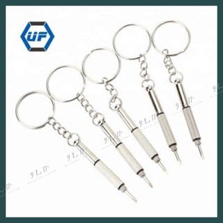 Tua vít móc khóa mini 2 đầu cộng và dẹp tiện dụng để vặn ốc mắt kính