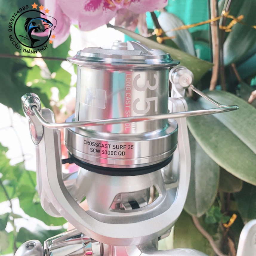 Máy câu cá cối nông DAIWA CROSSCAST SURF SCW 5000C QD 35/45mm