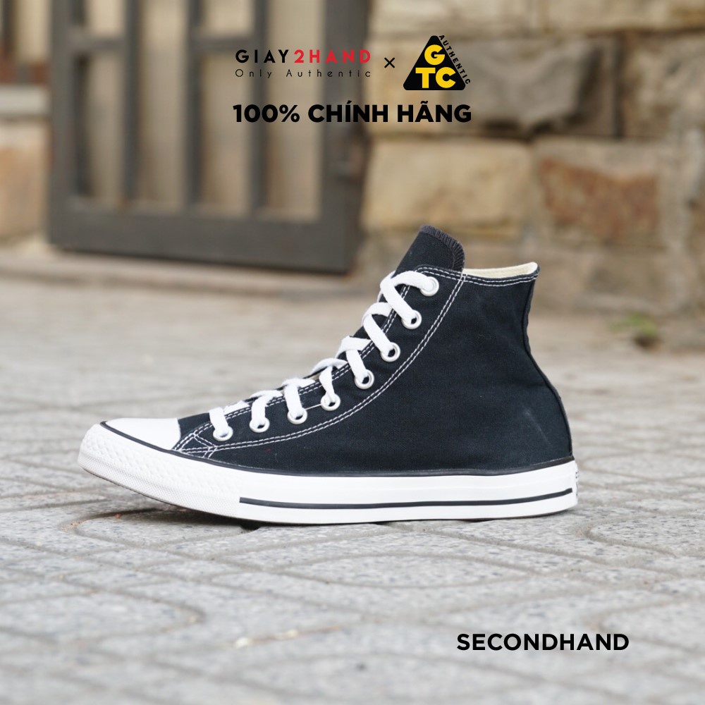 Giày Thể Thao CONVERSE CHUCK TAYLOR ALL STAR CLASSIC HIGH  BLACK / WHITE M9160C CŨ CHÍNH HÃNG