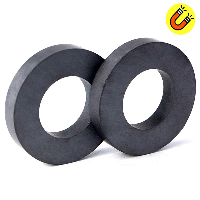 Nam châm đen 100x20 lỗ 60mm dùng chế tạo loa
