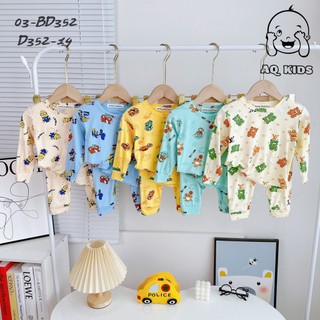 Quần áo đồ bộ trẻ em đồ bộ bé trai bé gái tay dài in cây