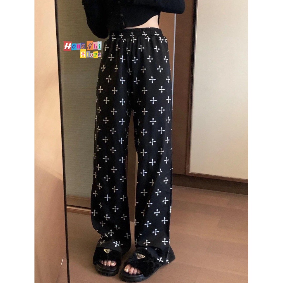 Quần Thun Dài Ống Rộng Dấu Cộng, Jogger 3D Ống Suông Ulzzang Unisex Dáng Rộng Nam Nữ - MM