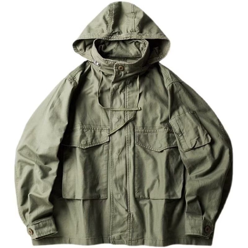 Áo Khoác Gió Phối Nhiều Túi Phong Cách Retro Mỹ M65