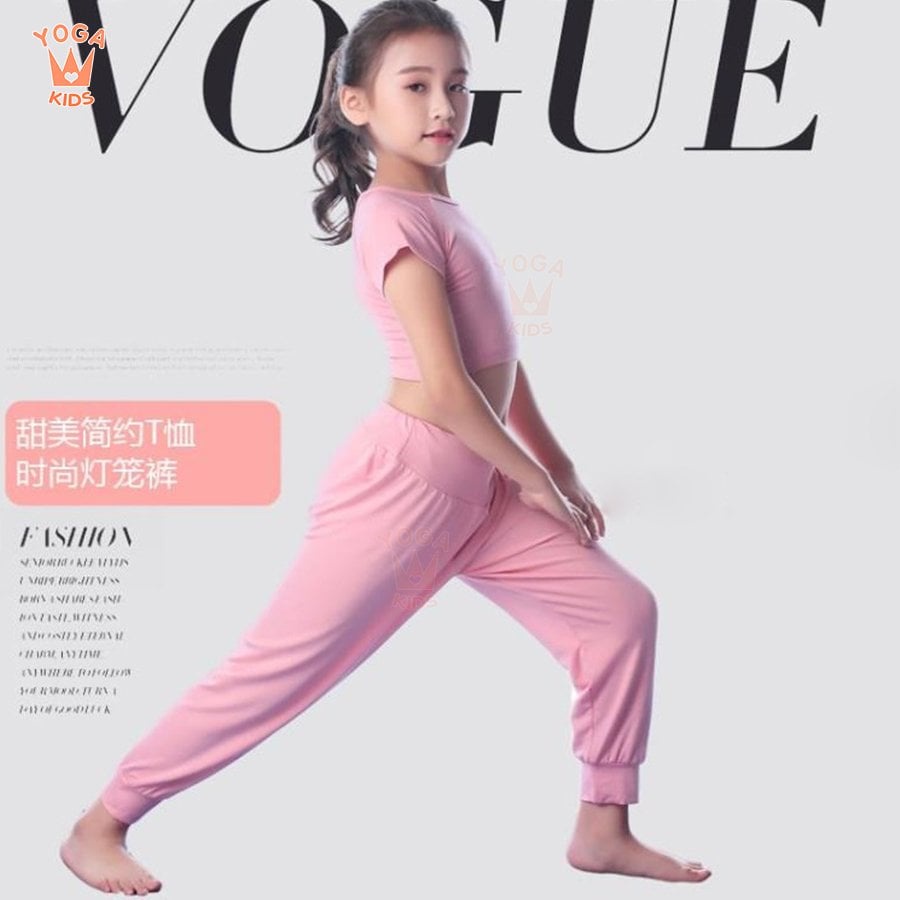 Quần áo yoga cho bé, trang phục học yoga trẻ em YG100H