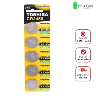Pin CR2450 Toshiba 3V chính hãng vỉ 5 viên