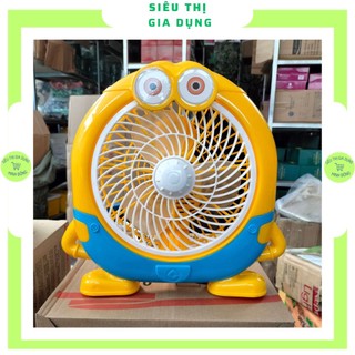 Quạt mini hình minion vàng để bàn cắm điện văn phòng, Quạt văn phòng để bàn mini hình minion vàng cắm điện
