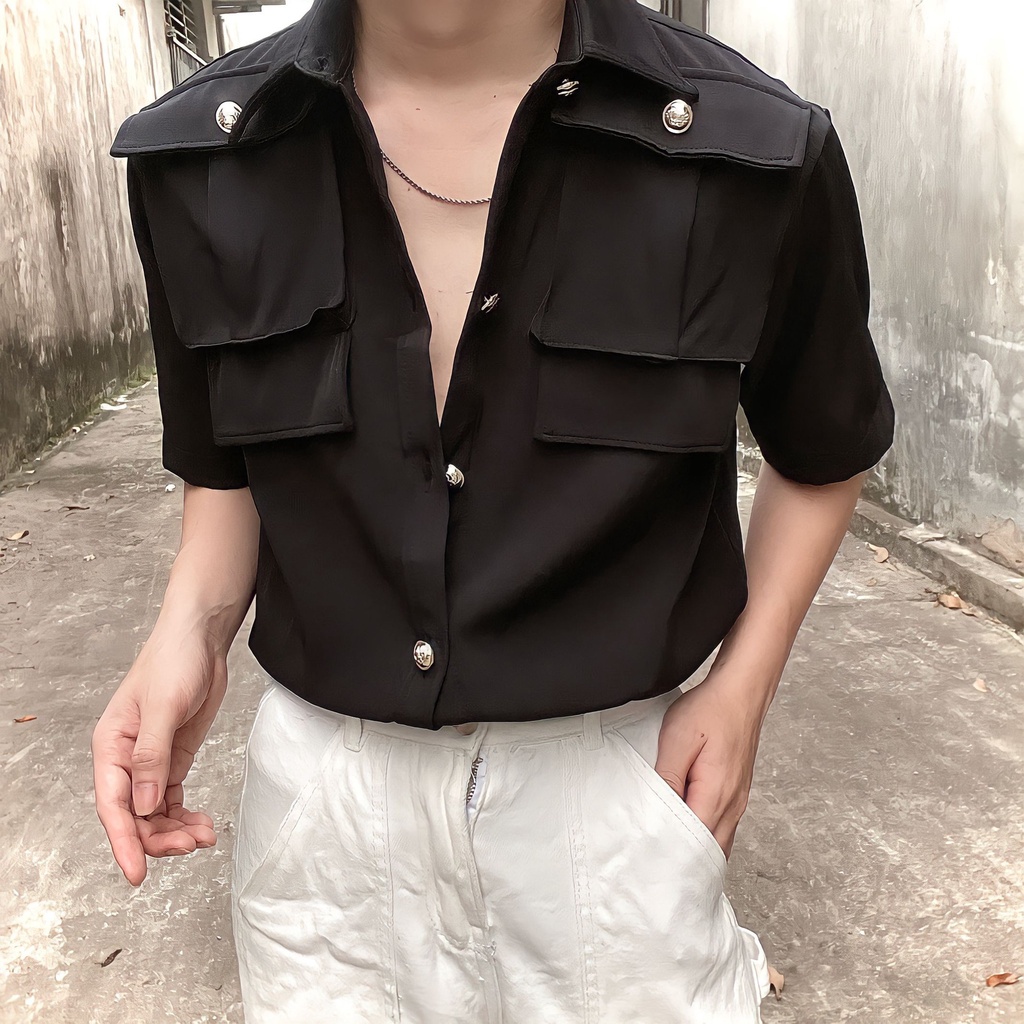 Mẫu sơmi nam cộc tay hàn quốc siêu phầm mùa hè s43