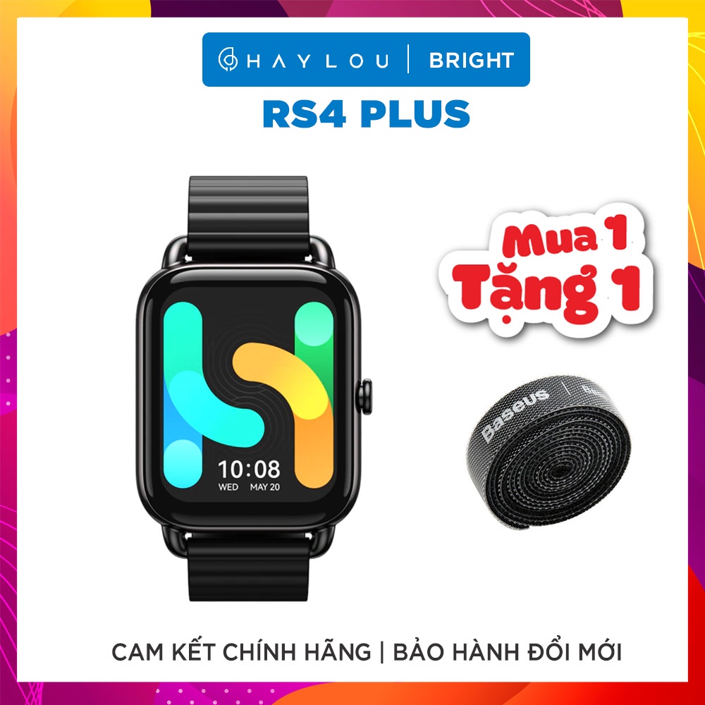 [Bảo Hành 6 Tháng] Đồng Hồ Thông Minh HAYLOU RS4 Plus - Màn hình 1.78'' AMOLED, Kháng nước IP68, Hỗ Trợ Đo SpO2