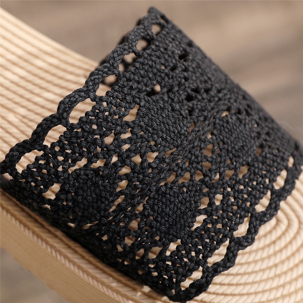 Dép Giả Cói Quai Ren