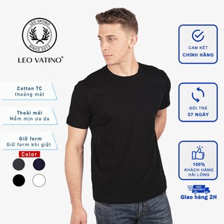 Áo thun Galvin nam cộc trơn 4 màu, phông cotton mát thấm hút mồ hôi APGV5 - LeoVatino