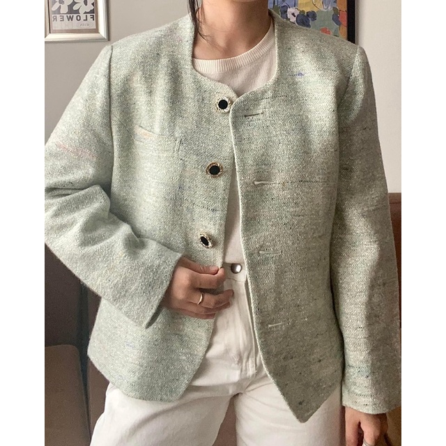 Áo khoác tweed Nhật vintage