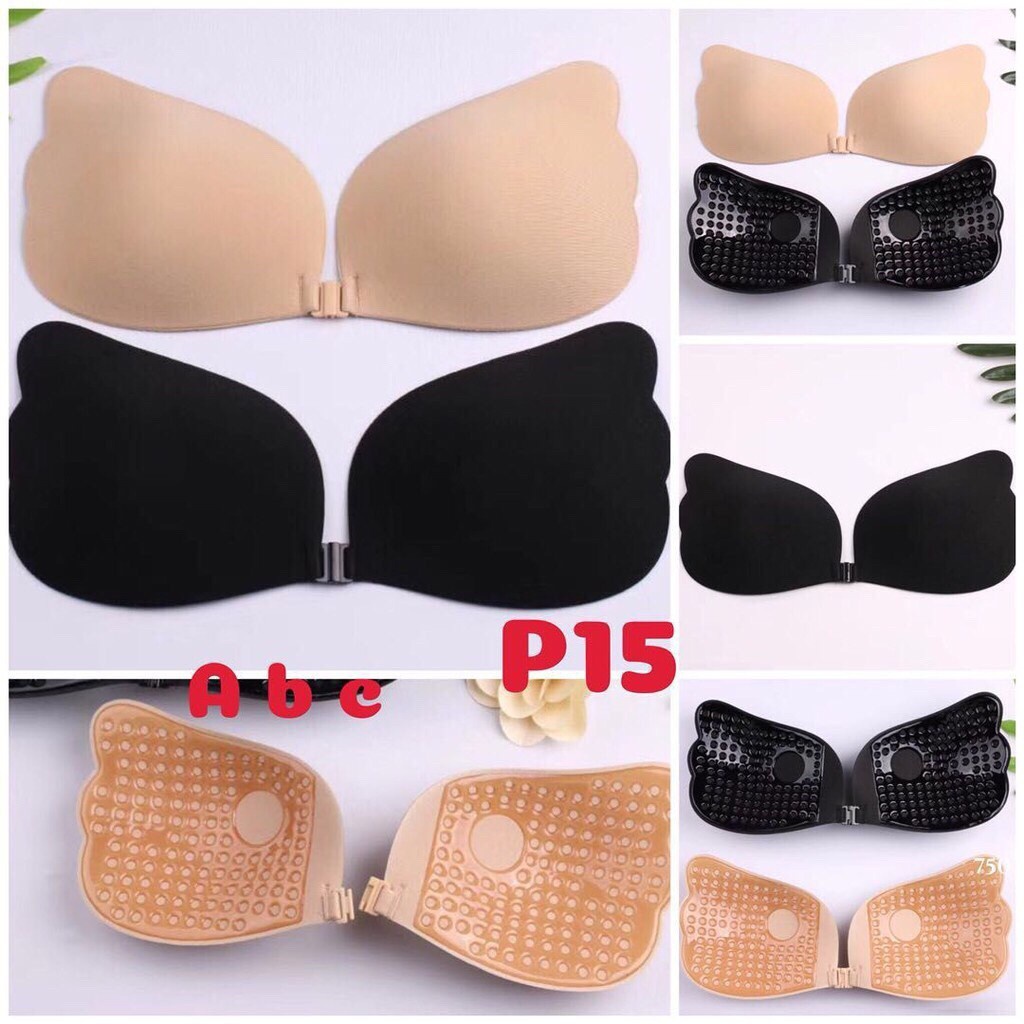 Miếng Dán Ngực Hình Cánh Tiên tạo khe siêu dính dùng được nhiều lần, Áo ngực không dây Cao Cấp AOLOT04
