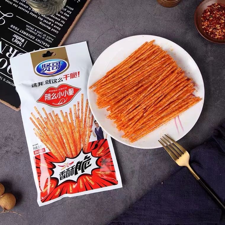 Combo 3 gói que cay thanh cay dải cay giòn rụm 58gram Nhon Ăn Vặt