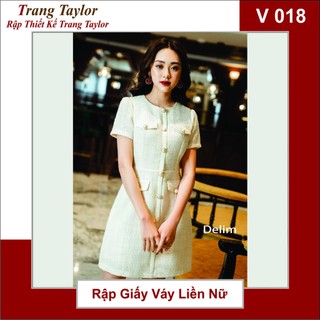 Rập giấy váy liền nữ v018