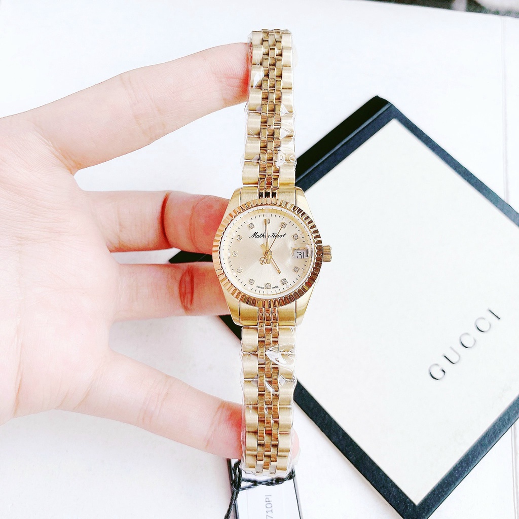 Đồng hồ nữ dây thép Mathey Tissot Crystal D710PDI