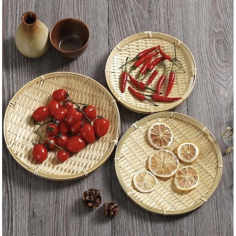 Mẹt tre đan đa năng BAMBOOO ECO nhiều kích cỡ trang trí decor