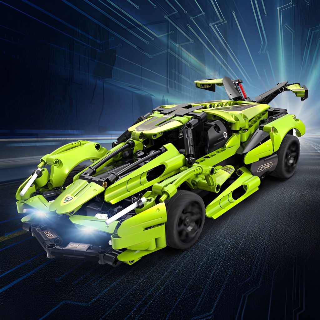 Đồ Chơi Lắp Ráp Lego Mô Hình Điều Khiển Từ Xa RC Technic Siêu Xe Lamborghini V12 Blade Model C51306 Với 400+ Mảnh Ghép