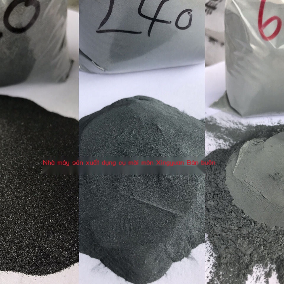 Emery carbon đen màu xanh lá cây silicon carbide máy mài sốc bột ngọc bích lục bảo hổ phách đánh bóng sàn phun cát mòn