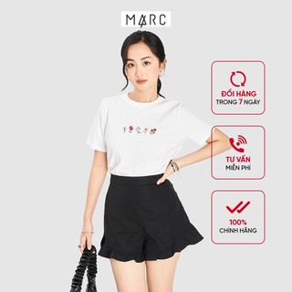 Áo thun nữ MARC FASHION thêu hình hàng hoa FATN052221