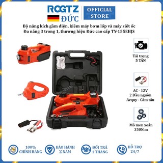 Bộ nâng kích gầm điện 5 tấn kiêm máy bơm lốp và máy siết ốc ô tô đa năng của hãng ROGTZ (Bảo hành: 2 Năm)