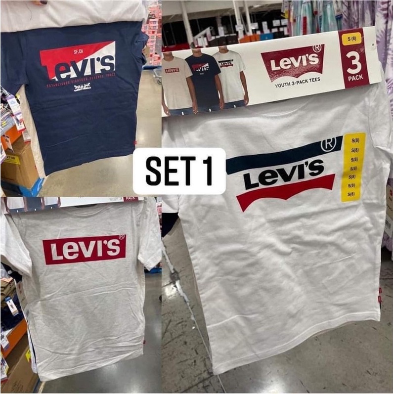 SET 3 ÁO LEVIS CHÍNH HÃNG CHUẨN NỘI ĐỊA USA UNISEX