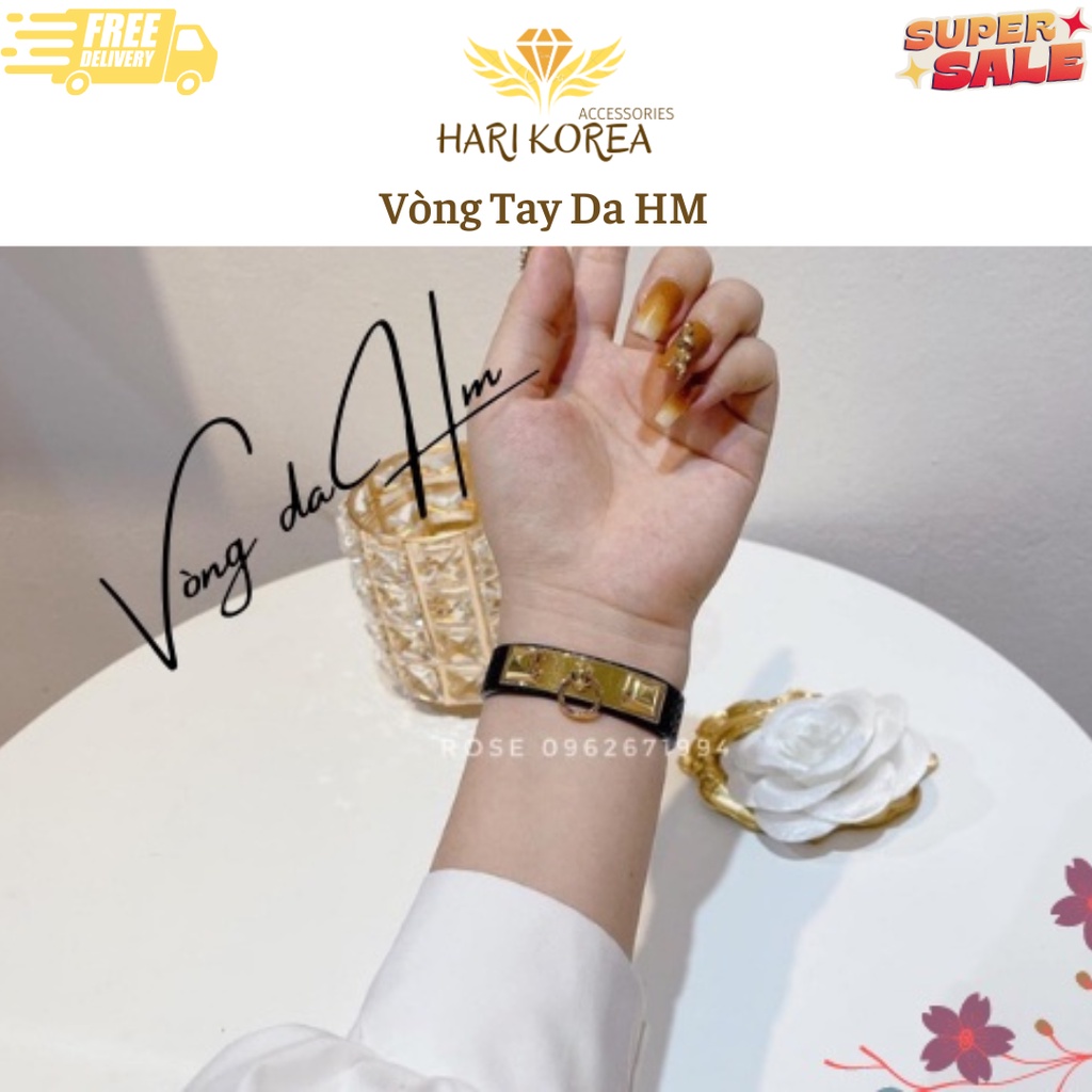 Lắc Tay Da HM, Phụ Kiện Hot Trend - Hari Korea Accessories