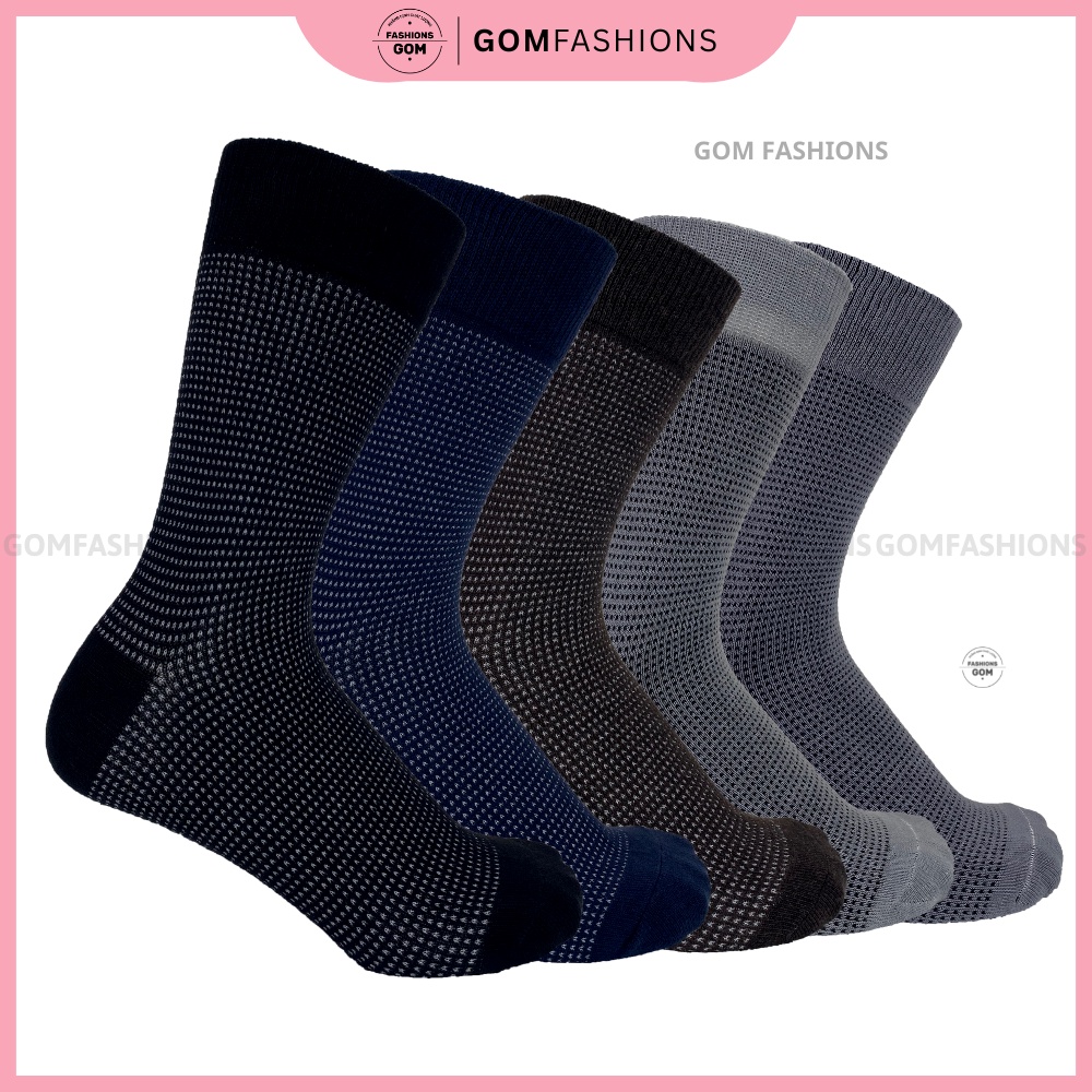 tất cổ cao nam đi giày tây GOMTAT, vớ nam cao cổ chất liệu cotton cao cấp mang cả tuần -GOM-TATGIAYTAY01-CB5