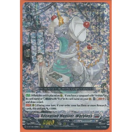 01 lá thẻ hình chính hãng trò chơi vanguard D-BT08/006 Reception Monster, Wavyloss – Triple Rare (RRR)