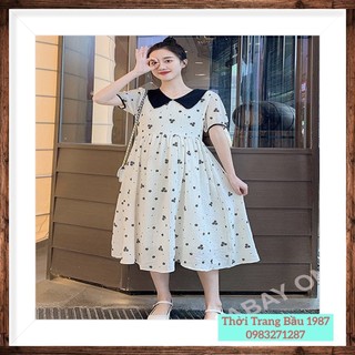 [thoitrangbau1987 V239] VÁY BẦU DỰ TIỆC CÔNG SỞ-ĐẦM BẦU MÙA HÈ DÁNG BABAYDOLL CHẤT VOAN TƠ MỀM MẠI CỰC XINH
