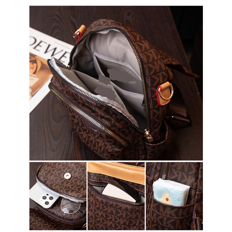 Balo Nữ Thời Trang Chất Da PU Cao Cấp Hoạ Tiết MK  #B605