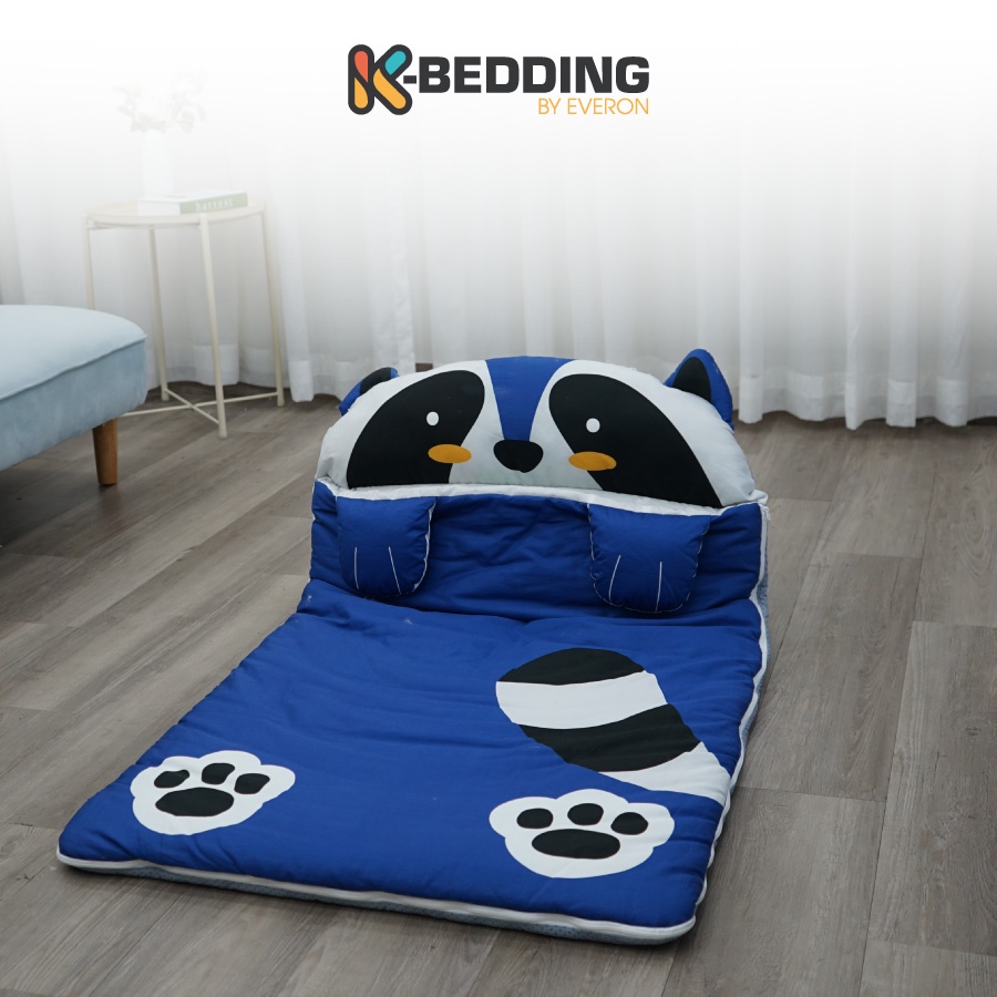 [Mã LIFEM1 giảm 50k đơn 99k] Bộ túi ngủ trẻ em Kbedding By Everon hình Gấu mèo, chất vải cotton Hàn Quốc an toàn cho bé