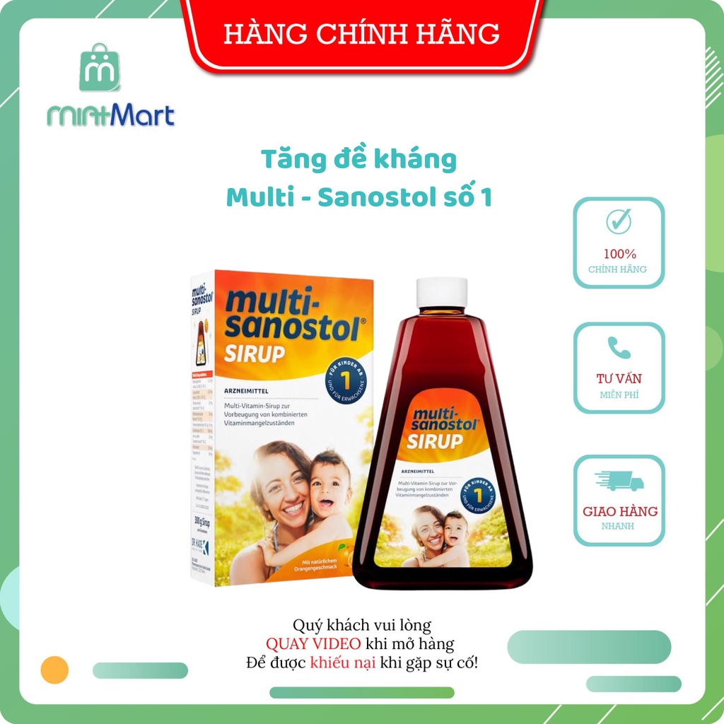 Siro Vitamin tăng sức đề kháng Multi - Sanostol số 1 lọ 300ml