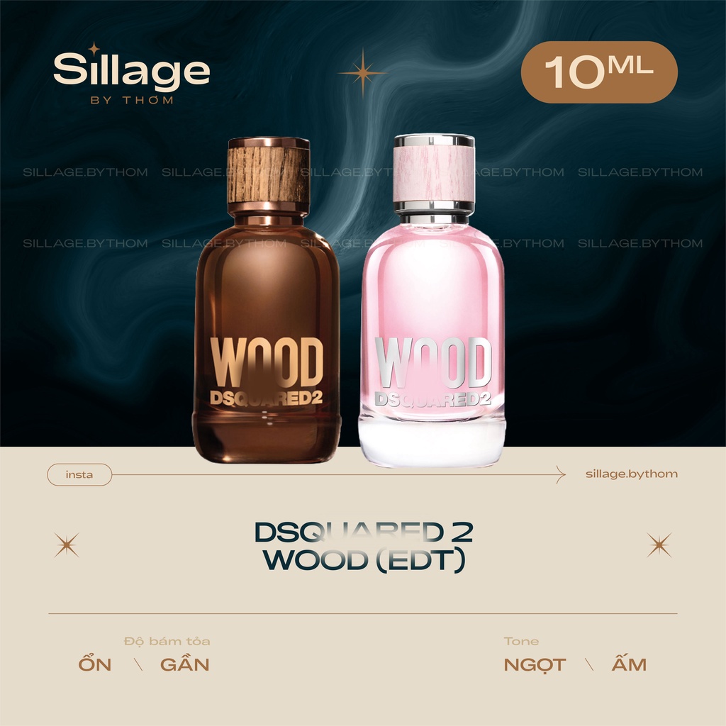 DS QUARED 2 WOOD POUR HOMME WOOD POUR FEMME EDT | Mẫu thử nước hoa
