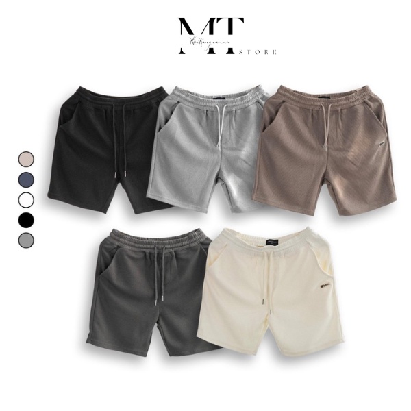 Quần short đùi nam nữ, quần thể thao nam THE MT chất tổ ong mềm cao cấp